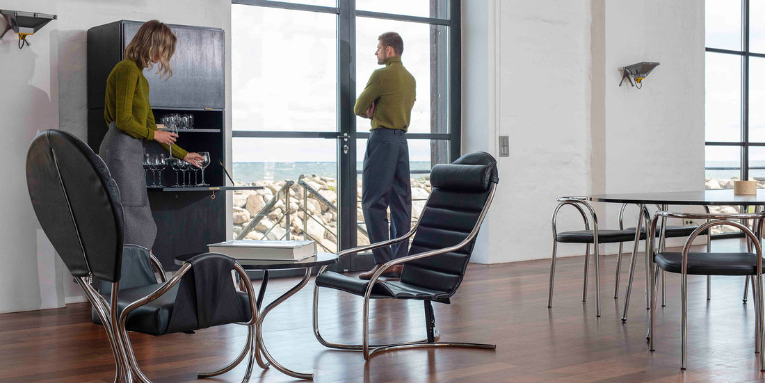 Living room with the PH Cabinet designed by Poul Henningsen